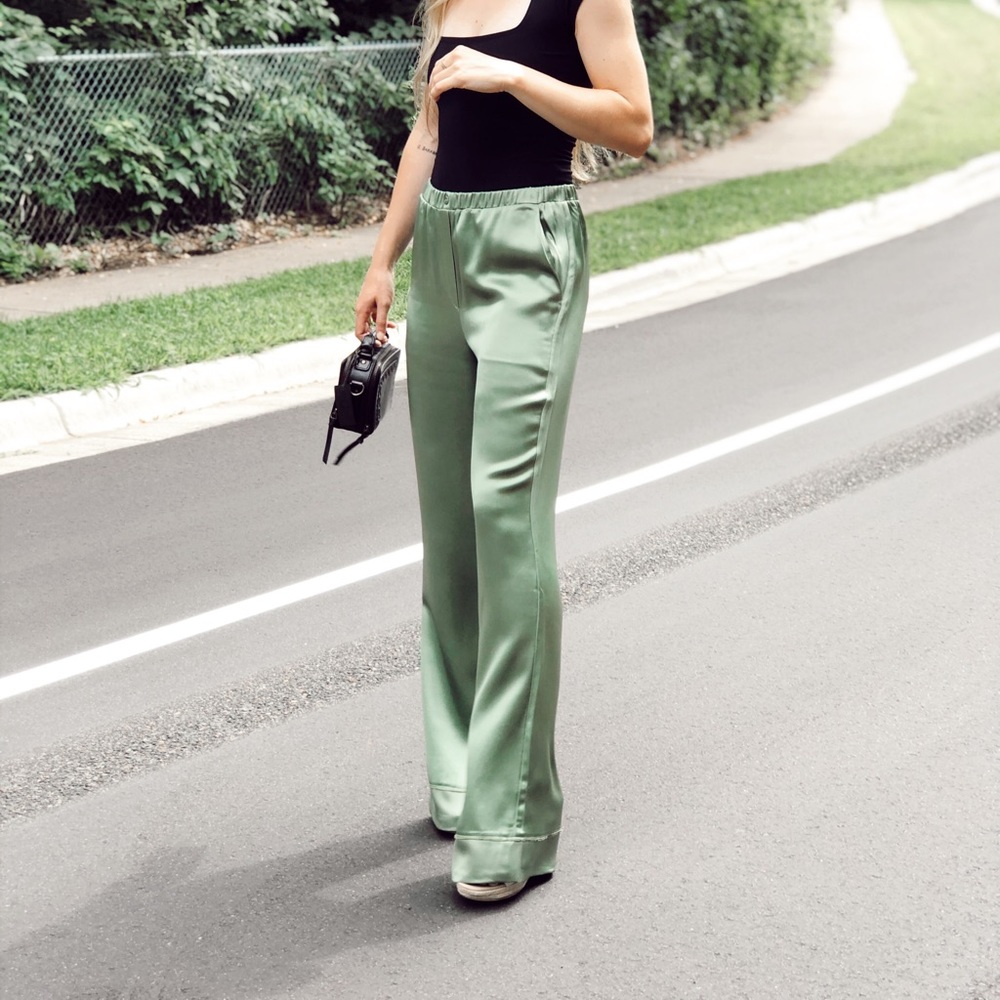 Something Navy Silk Pants